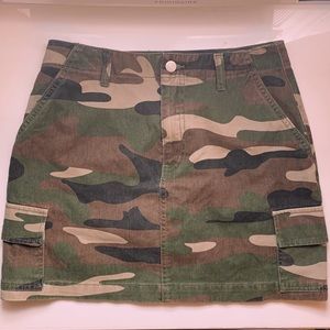 forever 21 camo mini skirt
